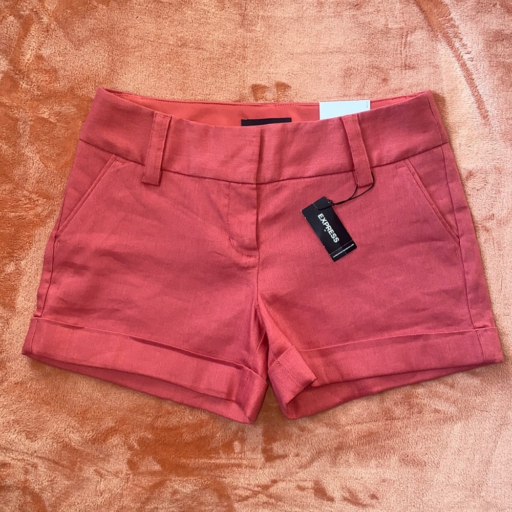 New Express Midi Mid Rise Stretch Trouser Shorts